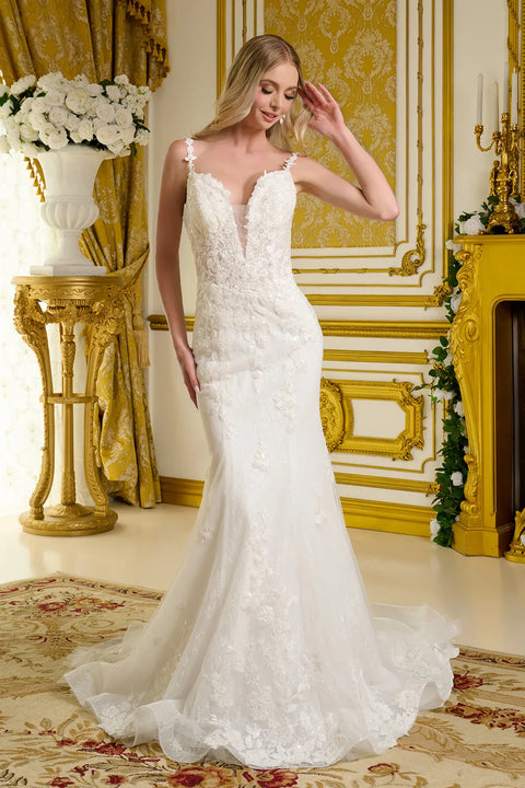 GLS Gloria GL3658 Fitted Sleeveless Wedding Dress