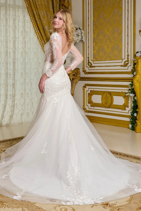 GLS Gloria GL3659 Long Sleeve Mermaid Wedding Dress