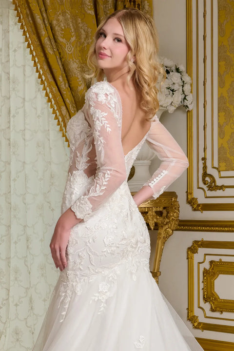 GLS Gloria GL3659 Long Sleeve Mermaid Wedding Dress