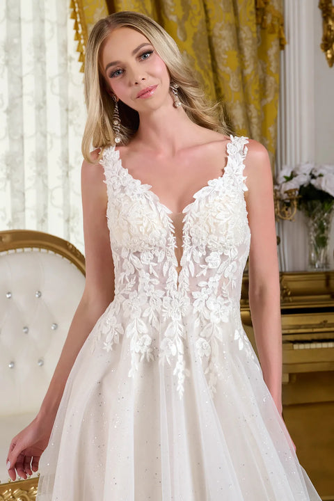 GLS Gloria GL3661 V-Neck A-line Wedding Dress