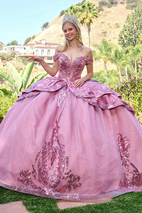 Elizabeth K GL3794 Off Shoulder Ball Quinceañera Dress