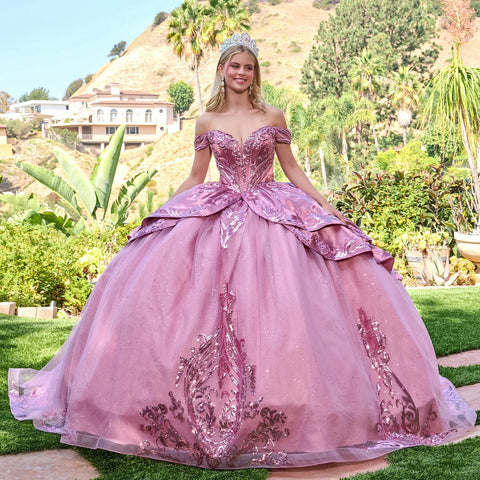 Elizabeth K GL3794 Off Shoulder Ball Quinceañera Dress