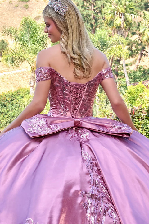 Elizabeth K GL3794 Off Shoulder Ball Quinceañera Dress