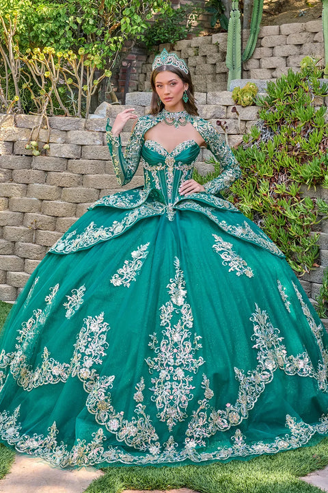 Elizabeth K GL3800 Strapless Bolero Ball Quinceañera Dress