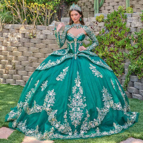 Elizabeth K GL3800 Strapless Bolero Ball Quinceañera Dress
