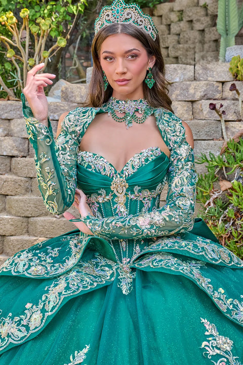 Elizabeth K GL3800 Strapless Bolero Ball Quinceañera Dress