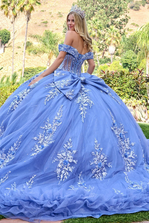 Elizabeth K GL3812 Off Shoulder Ruffled Ball Quinceañera Dress