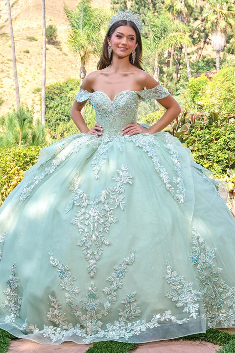Elizabeth K GL3815 Off Shoulder Ball Quinceañera Dress