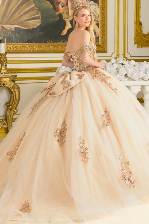 Elizabeth K GL3816 Off Shoulder Ball Quinceañera Dress