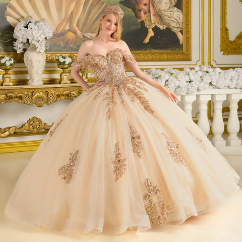 Elizabeth K GL3816 Off Shoulder Ball Quinceañera Dress