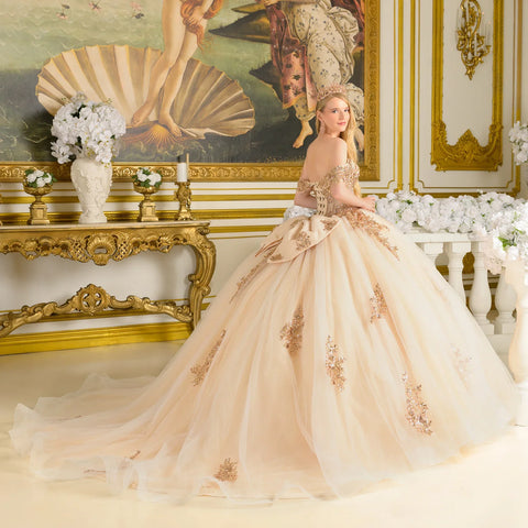 Elizabeth K GL3816 Off Shoulder Ball Quinceañera Dress