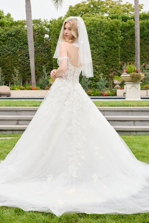 GLS Gloria GL3839 Off Shoulder A-line Wedding Dress