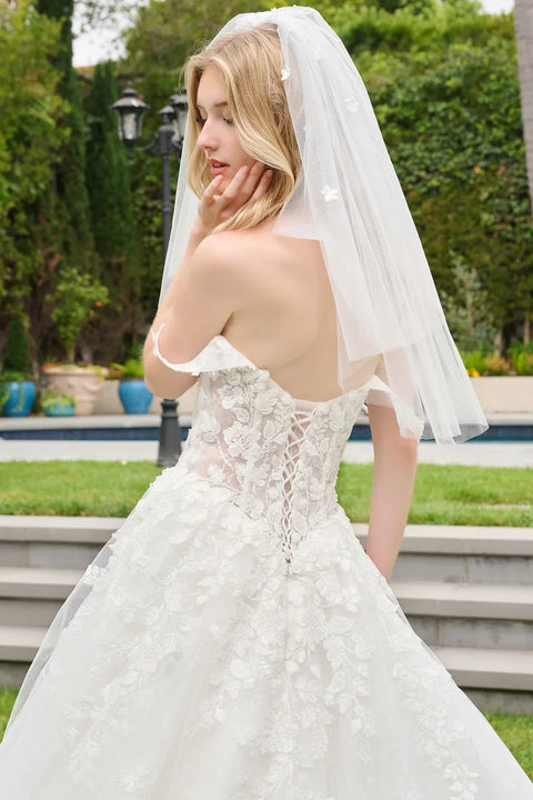 GLS Gloria GL3839 Off Shoulder A-line Wedding Dress