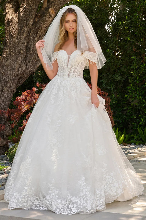 GLS Gloria GL3841 Off Shoulder A-line Wedding Dress