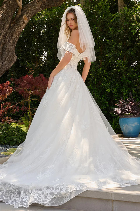 GLS Gloria GL3841 Off Shoulder A-line Wedding Dress
