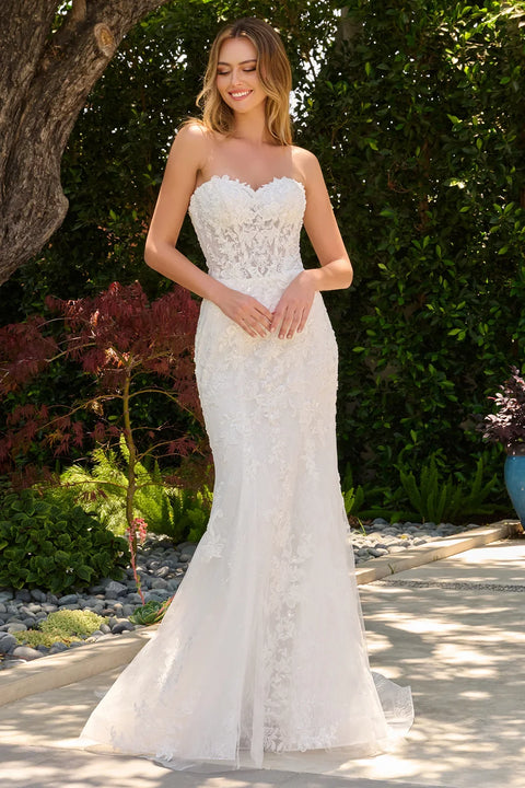 GLS Gloria GL3842 Strapless Bolero Wedding Dress