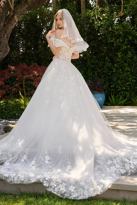 GLS Gloria GL3845 Off Shoulder A-line Wedding Dress