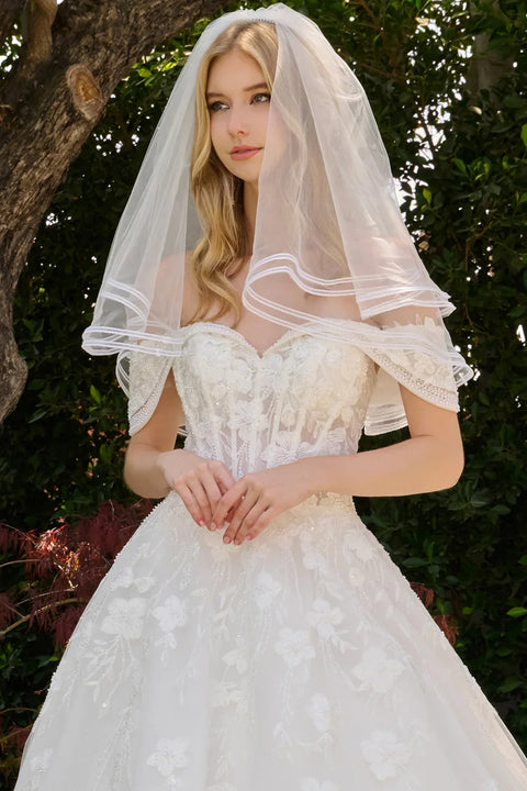 GLS Gloria GL3845 Off Shoulder A-line Wedding Dress