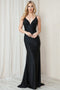 Amelia Couture BZ018 Fitted Sleeveless V-Neck Gown with Glitter