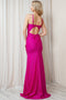 Amelia Couture BZ018 Fitted Sleeveless V-Neck Gown with Glitter