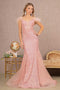 GLS Gloria GL3130 Glitter Off-Shoulder Feather Gown