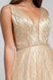 Amelia Couture R010 Sleeveless V-Neck Gown with Glitter Print