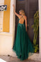 Nox Anabel G1405 Glitter Tulle Sleeveless A-Line Gown with Slit