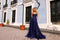 Nox Anabel G1405 Glitter Tulle Sleeveless A-Line Gown with Slit