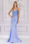 Amelia Couture 3018 V-Neck Mermaid Gown with Heat Stones