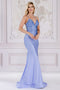 Amelia Couture 3018 V-Neck Mermaid Gown with Heat Stones