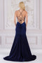 Amelia Couture 3018 V-Neck Mermaid Gown with Heat Stones