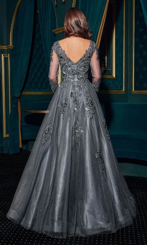 Ladivine J883 Long Formal Gown with Elegant Silhouette