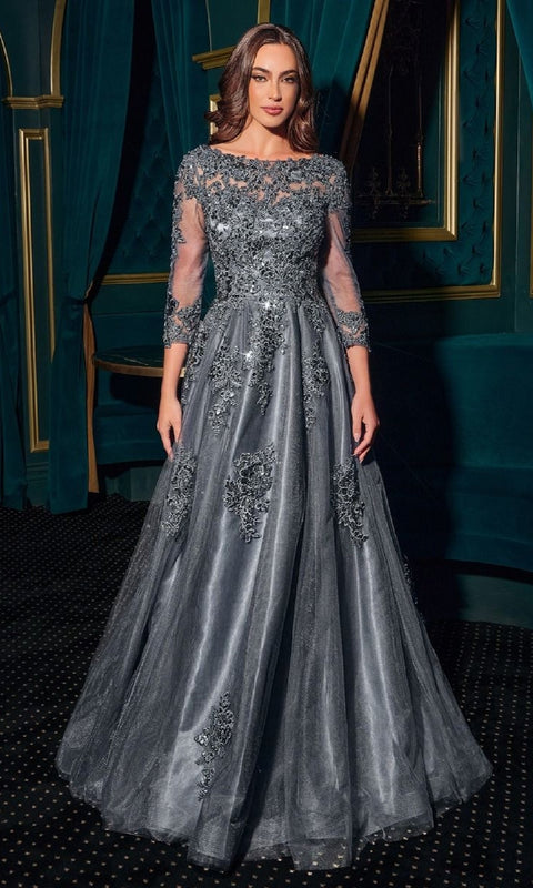 Ladivine J883 Long Formal Gown with Elegant Silhouette