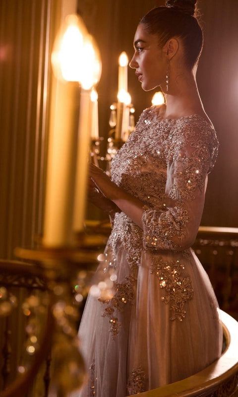 Ladivine J883 Long Formal Gown with Elegant Silhouette