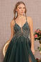 GLS Gloria GL3137 Jeweled Sleeveless A-Line Slit Gown