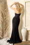 Juno M1027's Exquisite Strapless Embroidered Gown with Elegant Slit