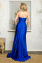 Juno M1030 - Elegant Strapless Slit Gown with Coordinating Gloves