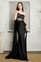 Juno M1037: Embellished One-Shoulder Corset Bodice Fitted Dress