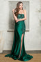 Juno M1037: Embellished One-Shoulder Corset Bodice Fitted Dress