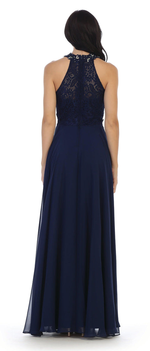 Eva Fashion 3286 Halter Chiffon Prom & Evening Gown