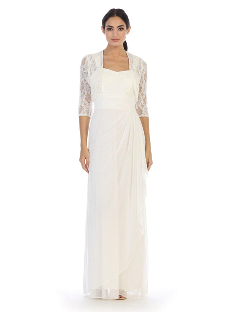 Eva Fashion 3094 Ivory Mother of the Bride Gown - Sale