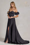 Nox Anabel Long Strapless A-line Slit Dress K1122