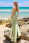 Amelia Couture 3013 Fitted Strapless Lycra Gown with Slit