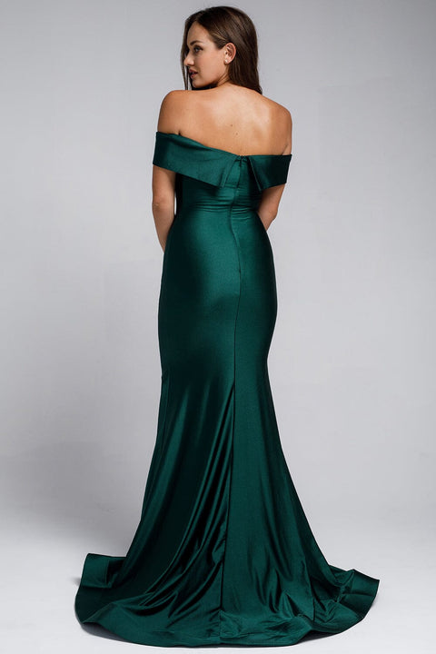 Amelia Couture 373 Off-Shoulder Lycra Mermaid Dress