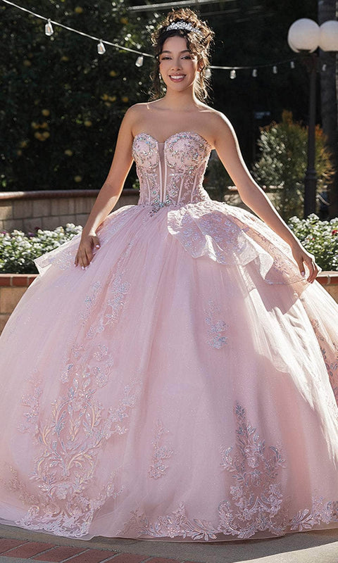 May Queen LK268 Floral Sweetheart Ballgown with Elegant Silhouette