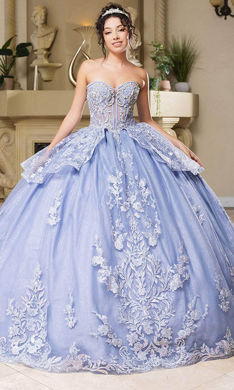 May Queen LK268 Floral Sweetheart Ballgown with Elegant Silhouette