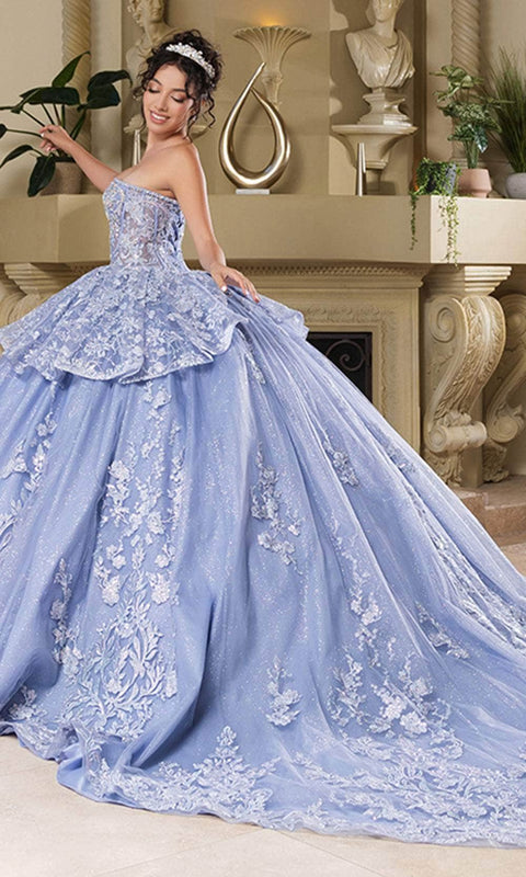 May Queen LK268 Floral Sweetheart Ballgown with Elegant Silhouette