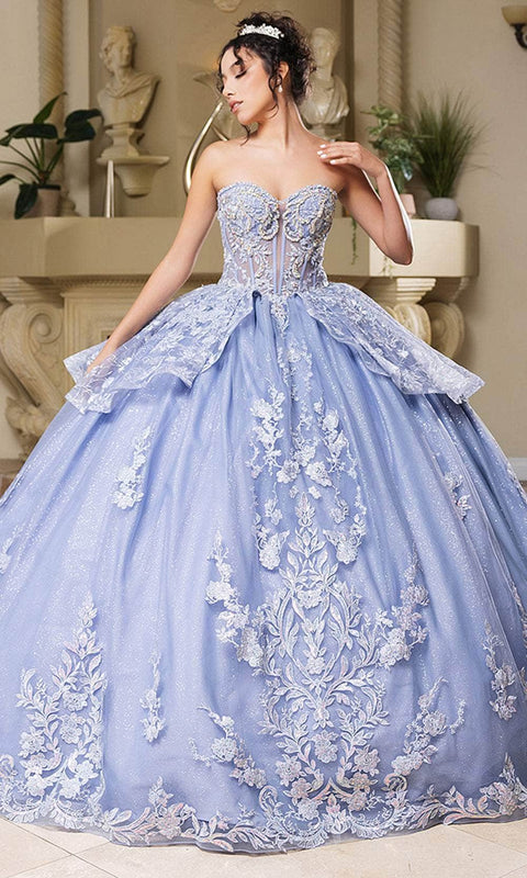 May Queen LK268 Floral Sweetheart Ballgown with Elegant Silhouette