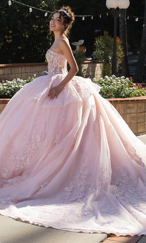May Queen LK268 Floral Sweetheart Ballgown with Elegant Silhouette