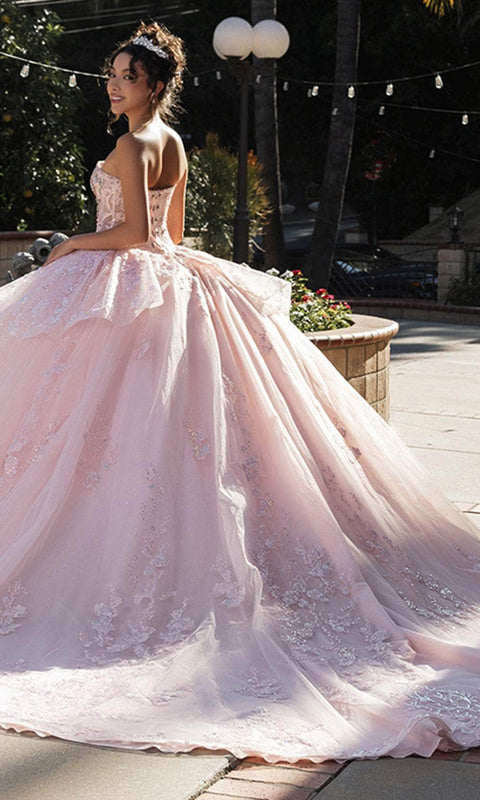 May Queen LK268 Floral Sweetheart Ballgown with Elegant Silhouette